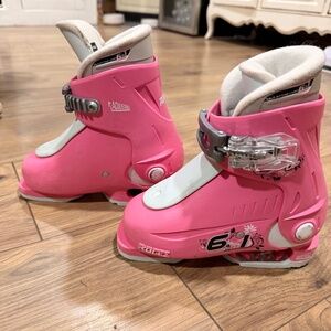 Roces Kids Adjustable Ski Boots Pink MP 16–18.5 (US Toddler 9–12.5)